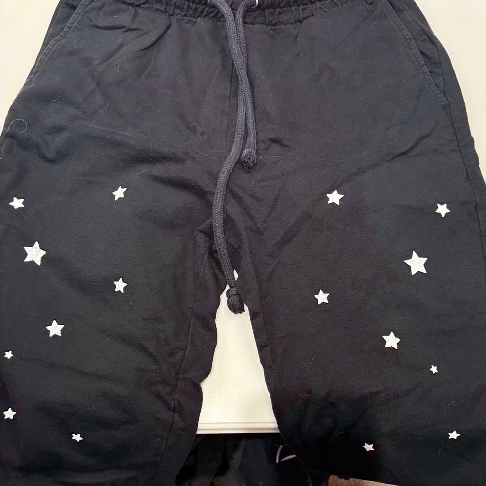 RD Style Black Pants with White Star Accents